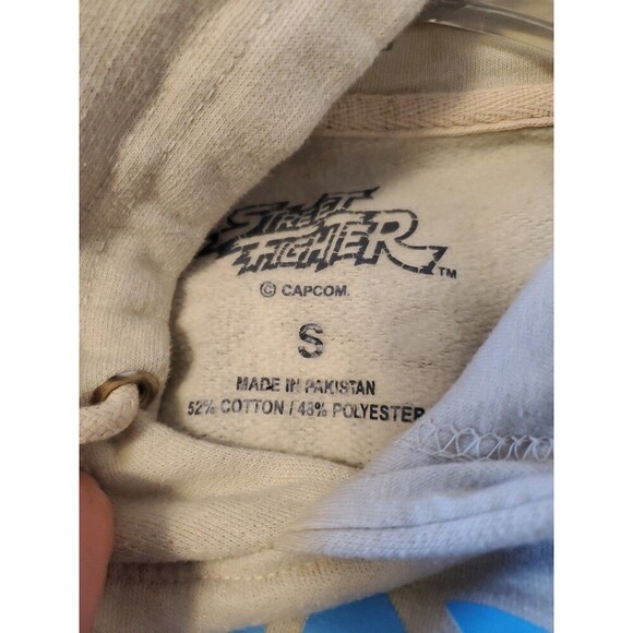 Capcom Street Fighter II Hoodie Unisex Small Beige Retro Gamer 90s Graphic - Picture 9 of 16